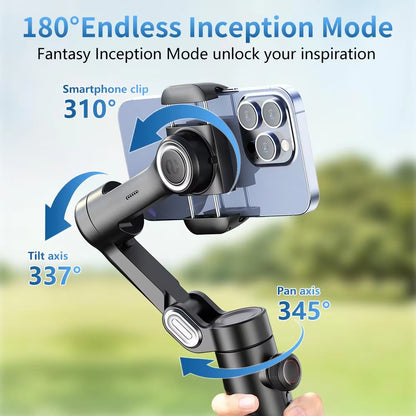 SmartXE Gimbal – 3-Axis Smartphone Stabilizer with Fill Light & Face Tracking