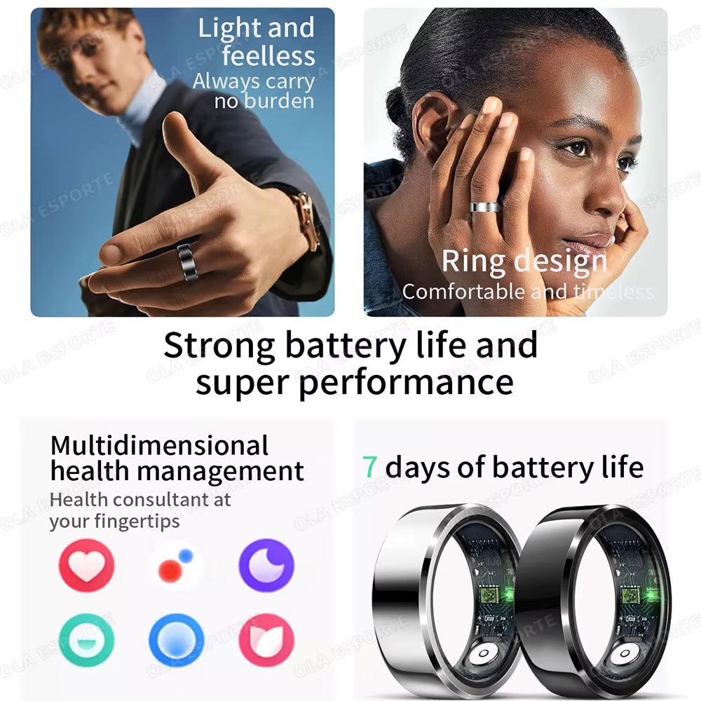 VitalRing Pro – Waterproof Smart Ring with Health & Sleep Tracking