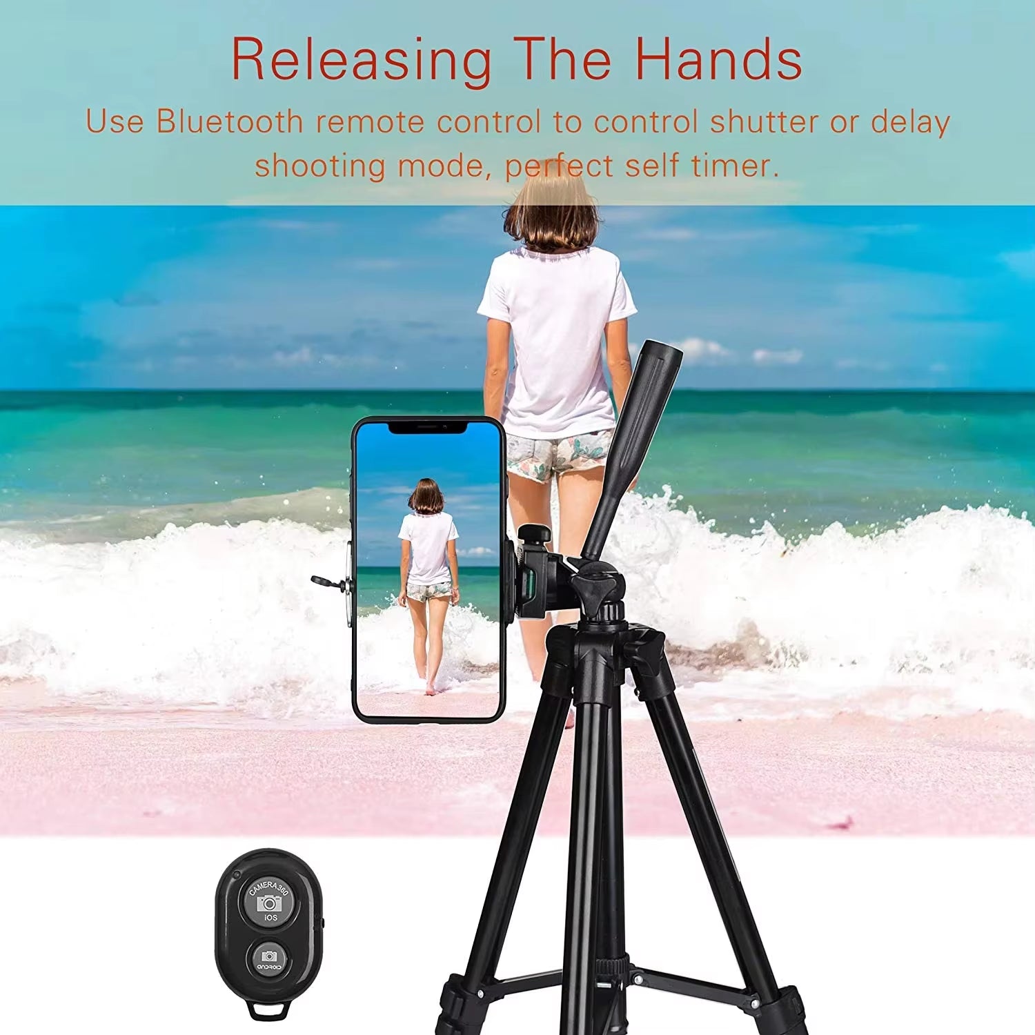 Universal 100cm Lightweight Tripod – Stable, Portable & Perfect for Any Phone or Camera