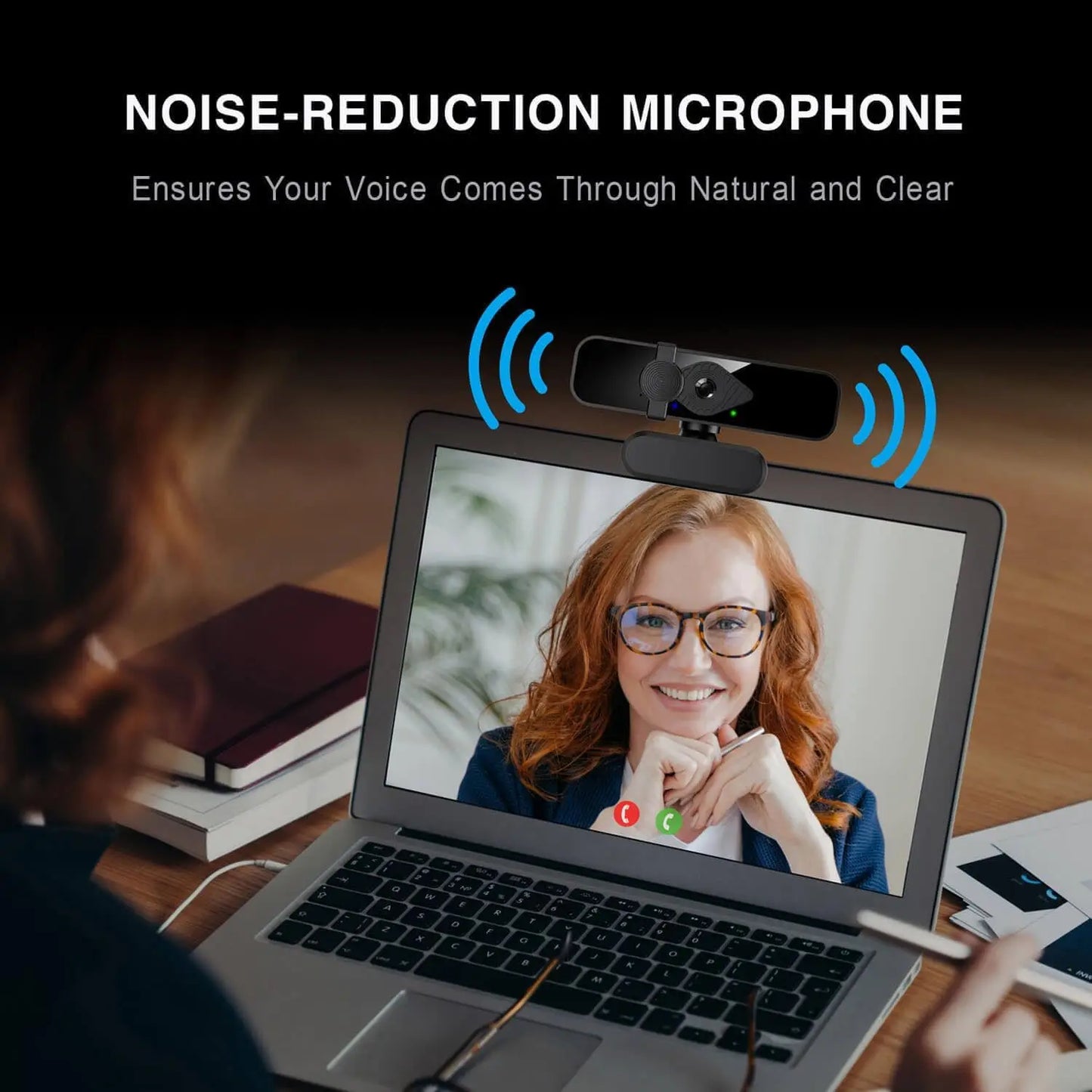 UHD 4K Mini Webcam with Built-In Microphone – USB Plug-and-Play