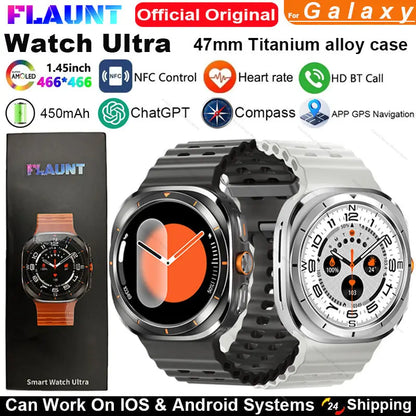 UltraX Pro Watch – 47mm AMOLED Smartwatch with GPS, NFC & Bluetooth Calling