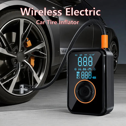 Portable Wireless Tire Inflator – Electric Air Pump for Cars, Motorcycles, Bicycles, Balls & Inflatables