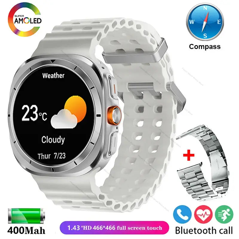 UltraX Pro Watch – 47mm AMOLED Smartwatch with GPS, NFC & Bluetooth Calling