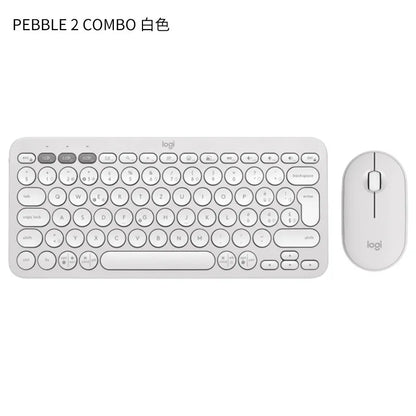 Logitech Pebble 2 Wireless Combo – Quiet Keyboard & Mouse Set for Home, Office, Windows, Android & iOS