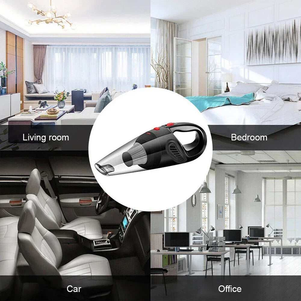 Portable Wireless Vacuum Cleaner – 6000Pa Powerful Suction, Rechargeable Handheld Cleaner for Car, Home & Pet Hair