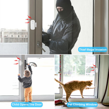 130dB Door & Window Sensor Alarm – Wireless Anti-Theft Magnetic Security Alert for Home, Fridge & Kids Safety