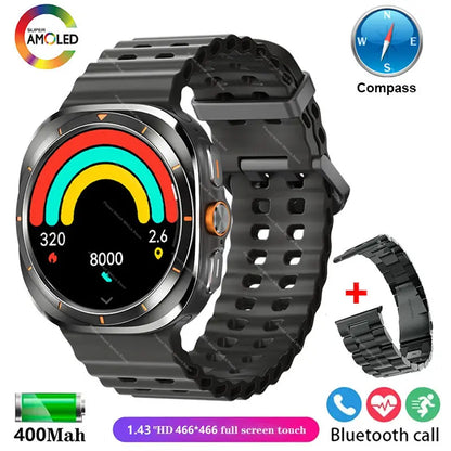 UltraX Pro Watch – 47mm AMOLED Smartwatch with GPS, NFC & Bluetooth Calling