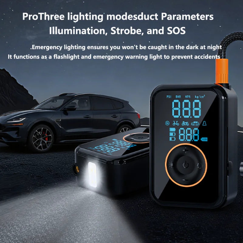 Portable Wireless Tire Inflator – Electric Air Pump for Cars, Motorcycles, Bicycles, Balls & Inflatables