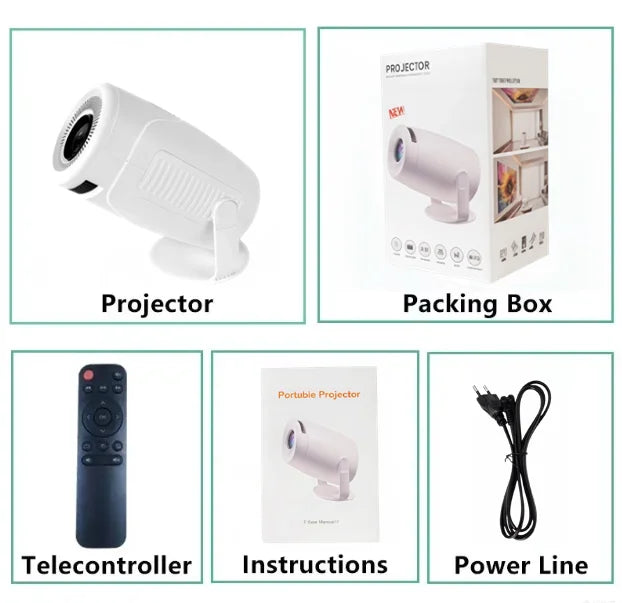 HY900 Smart Projector – 4K Decoding, Dual Wi-Fi 6, 290 ANSI, BT5.0 Home Cinema Projector