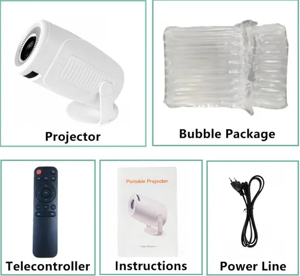 HY900 Smart Projector – 4K Decoding, Dual Wi-Fi 6, 290 ANSI, BT5.0 Home Cinema Projector