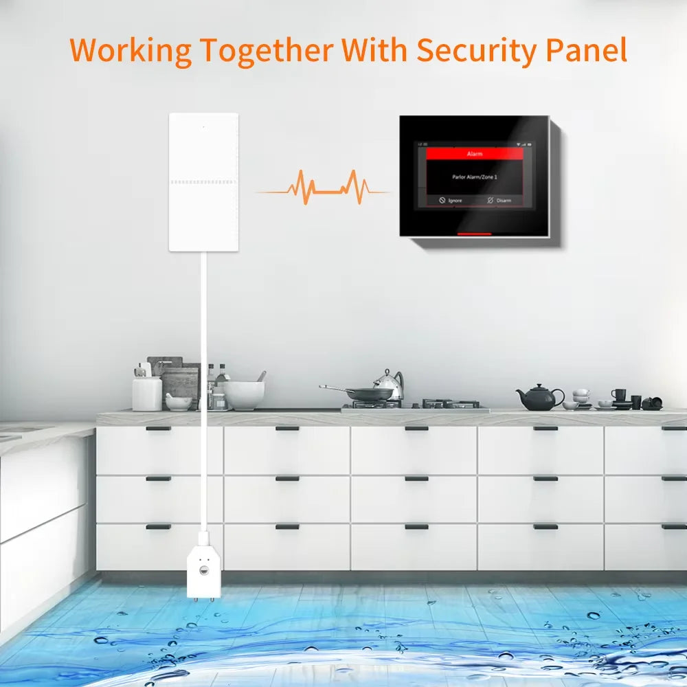 Staniot Tuya Water Leakage Sensor – 433MHz Wireless Flood Detector for Smart Home Security