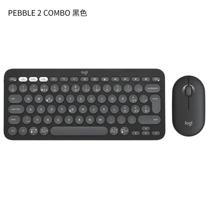 Logitech Pebble 2 Wireless Combo – Quiet Keyboard & Mouse Set for Home, Office, Windows, Android & iOS