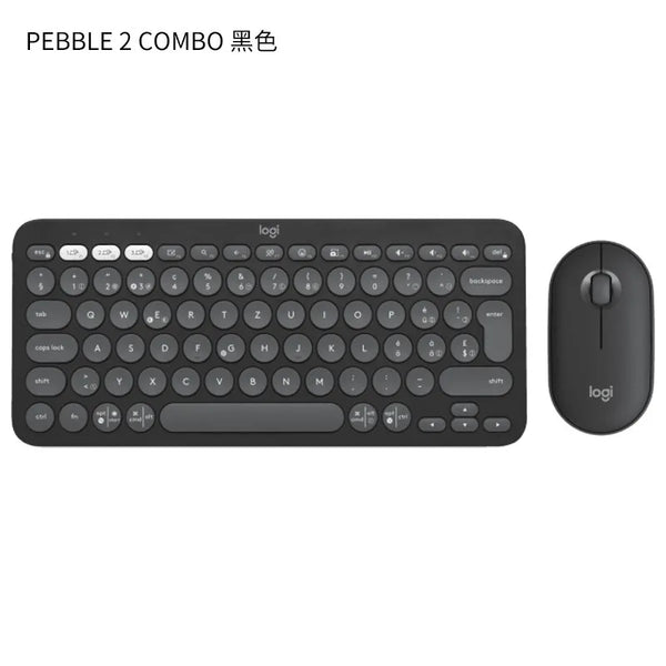Logitech Pebble 2 Wireless Combo – Quiet Keyboard & Mouse Set for Home, Office, Windows, Android & iOS