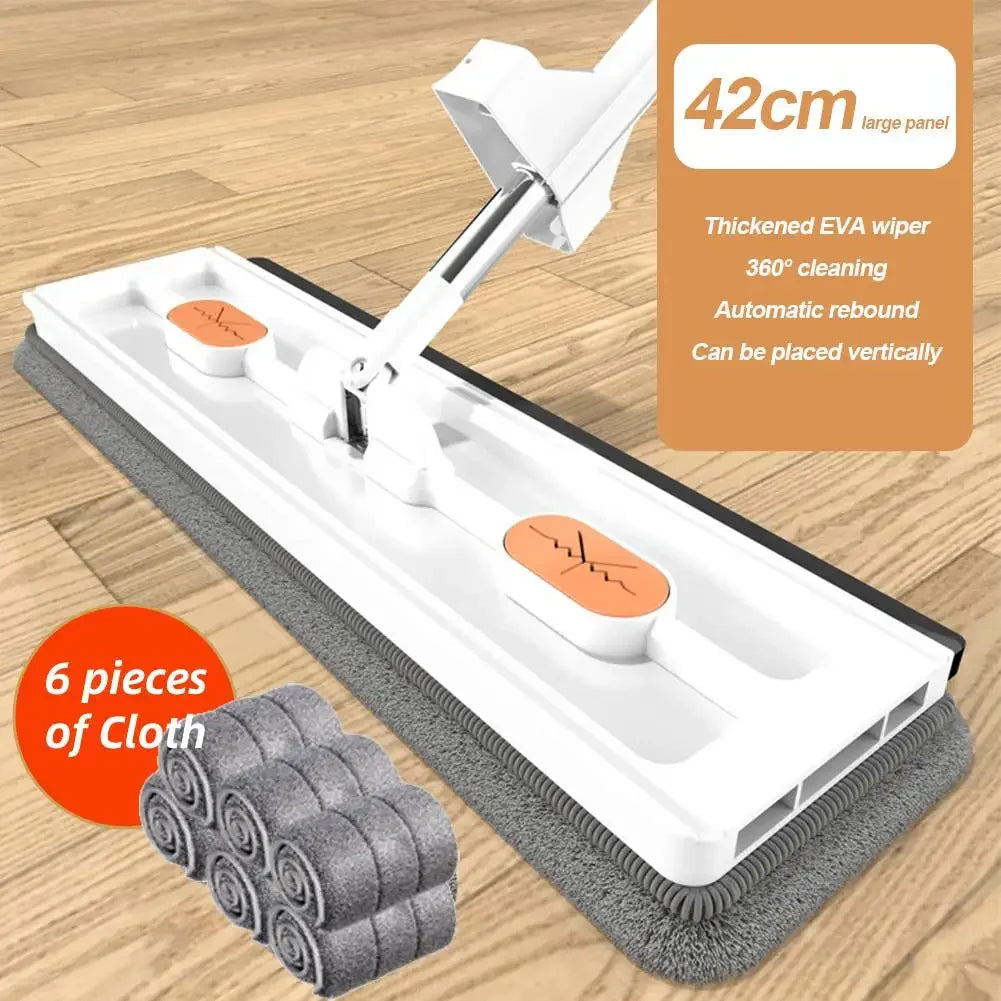 360° GlideMop – Self-Cleaning Flat Microfiber Floor Mop