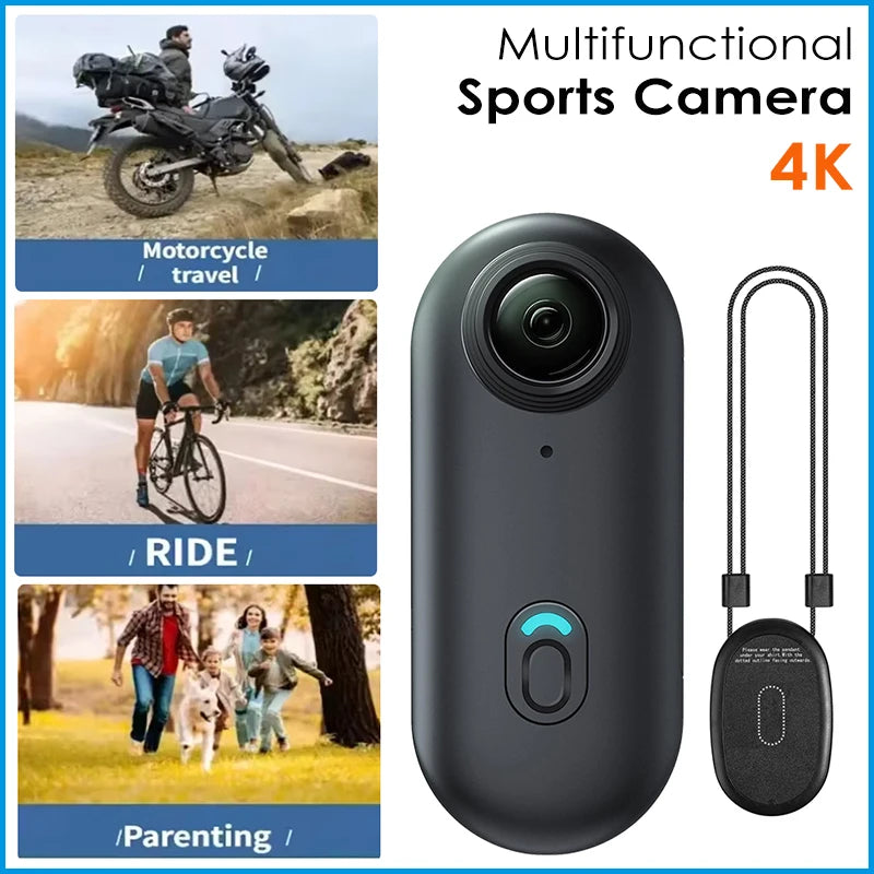 4K FHD Action Camera – Mini Waterproof Sports Cam for Motorcycle, Bike & Outdoor Adventures