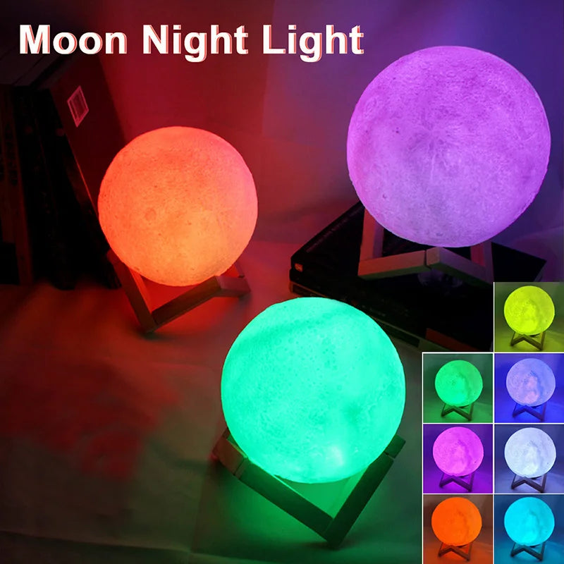 MoonGlow LED Galaxy Book Light – Moon Night Lamp