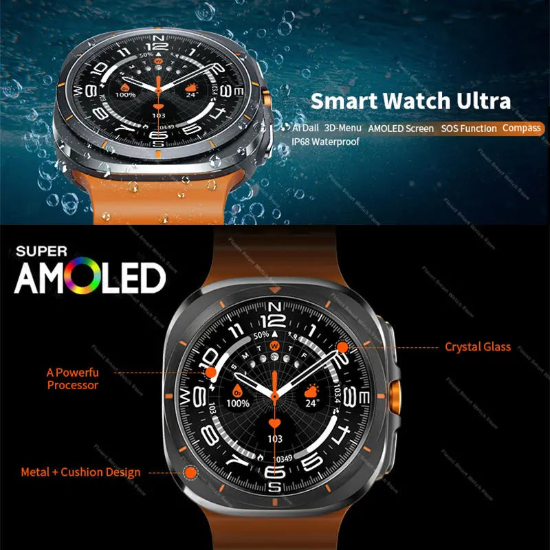 UltraX Pro Watch – 47mm AMOLED Smartwatch with GPS, NFC & Bluetooth Calling