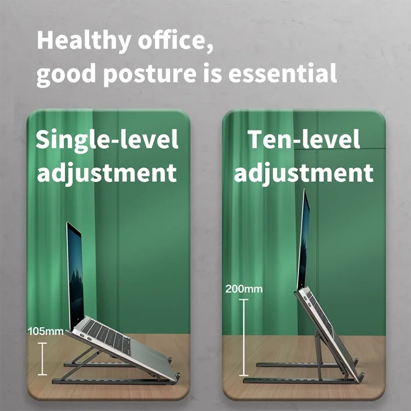 Foldable Adjustable Laptop Stand – Portable Notebook Holder for MacBook & PCs