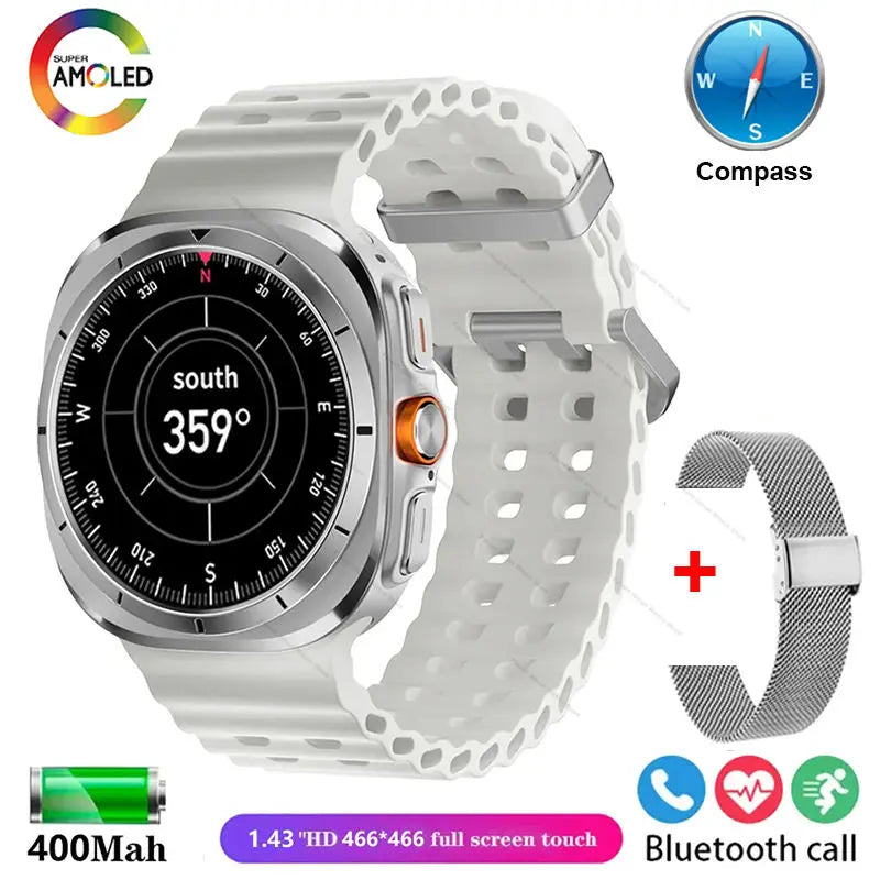 UltraX Pro Watch – 47mm AMOLED Smartwatch with GPS, NFC & Bluetooth Calling