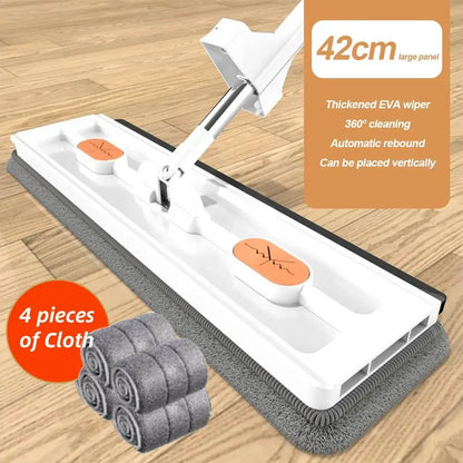 360° GlideMop – Self-Cleaning Flat Microfiber Floor Mop