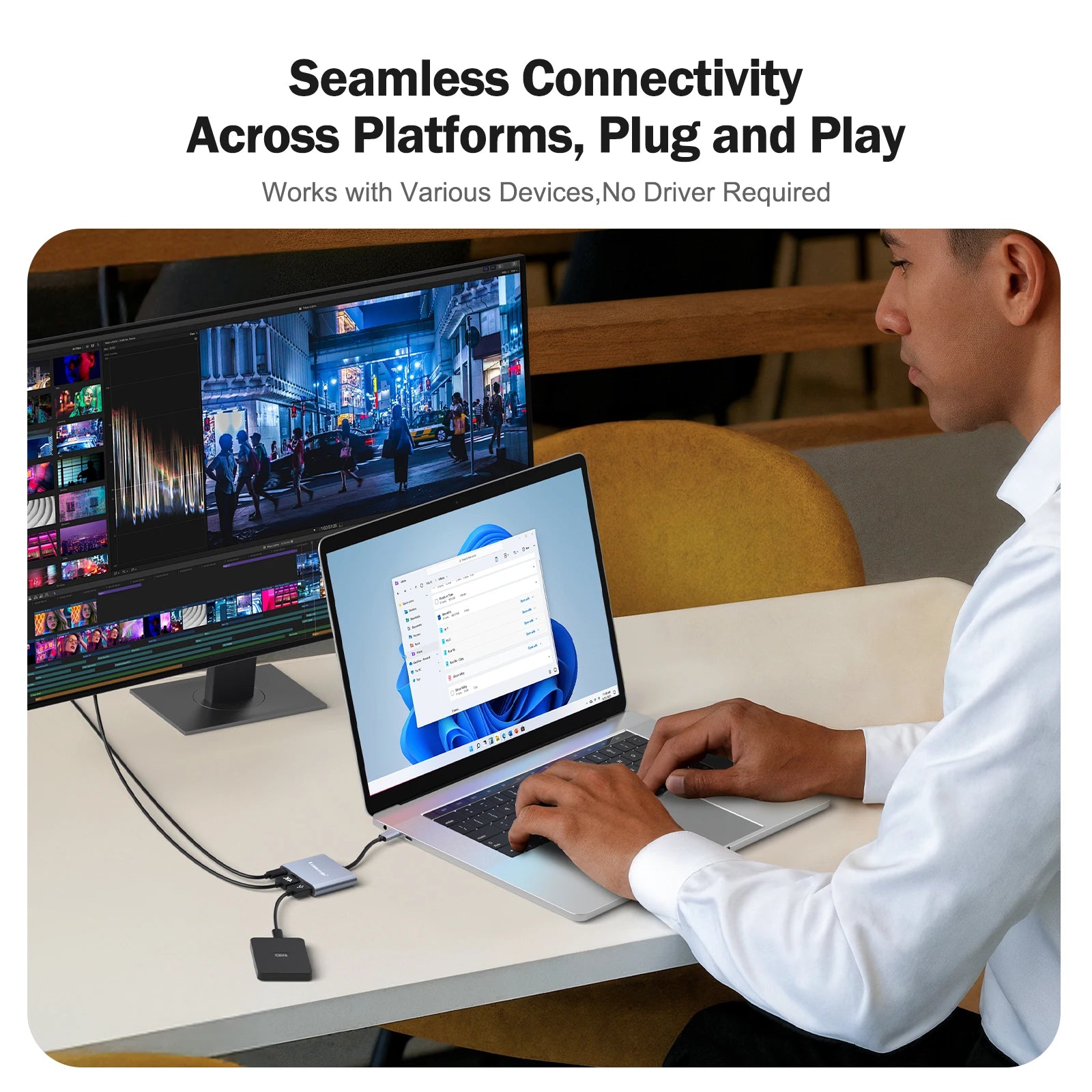 Lemorele USB-C Hub – 4K HDMI + USB 3.0 + 100W Fast-Charge