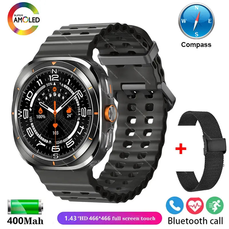 UltraX Pro Watch – 47mm AMOLED Smartwatch with GPS, NFC & Bluetooth Calling