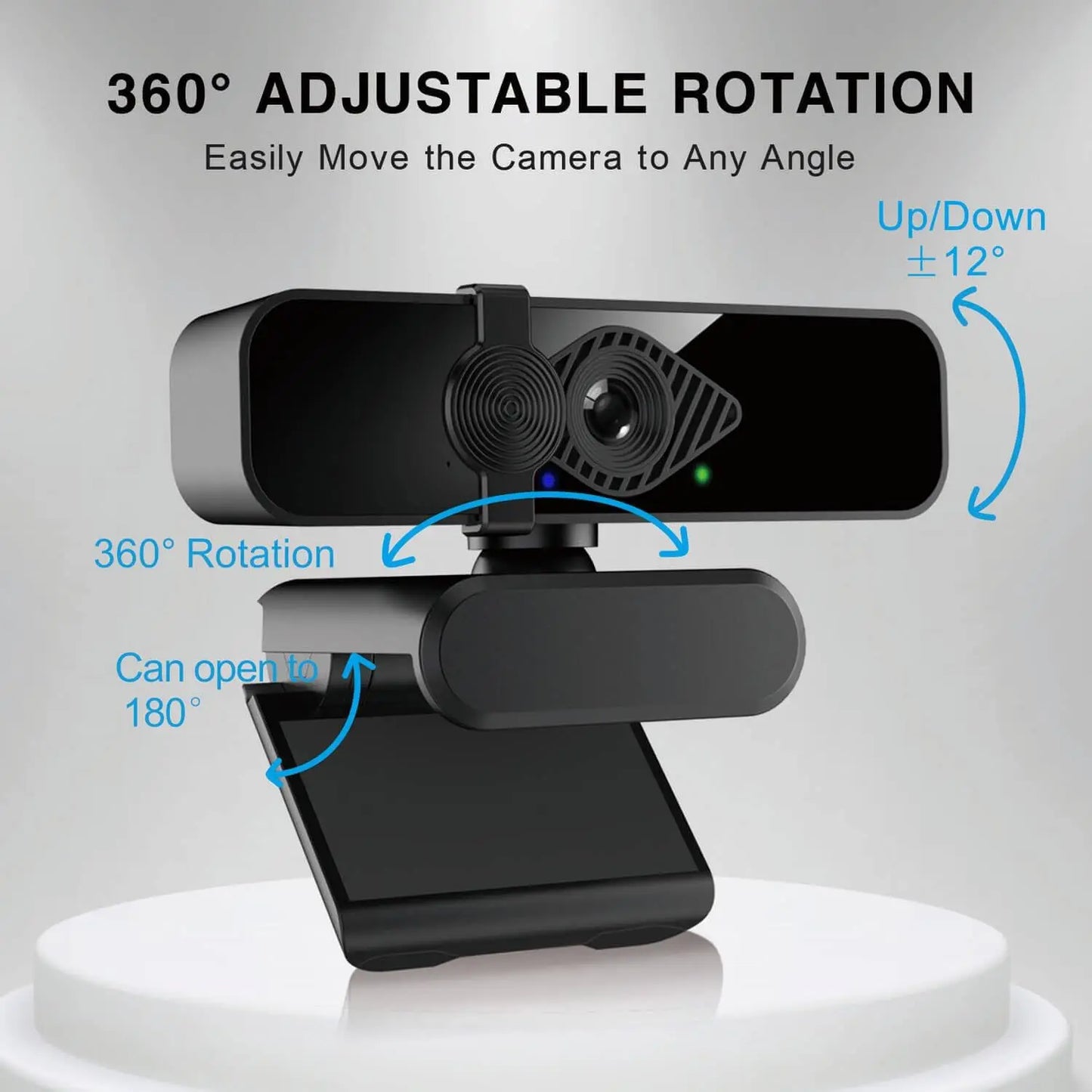 UHD 4K Mini Webcam with Built-In Microphone – USB Plug-and-Play