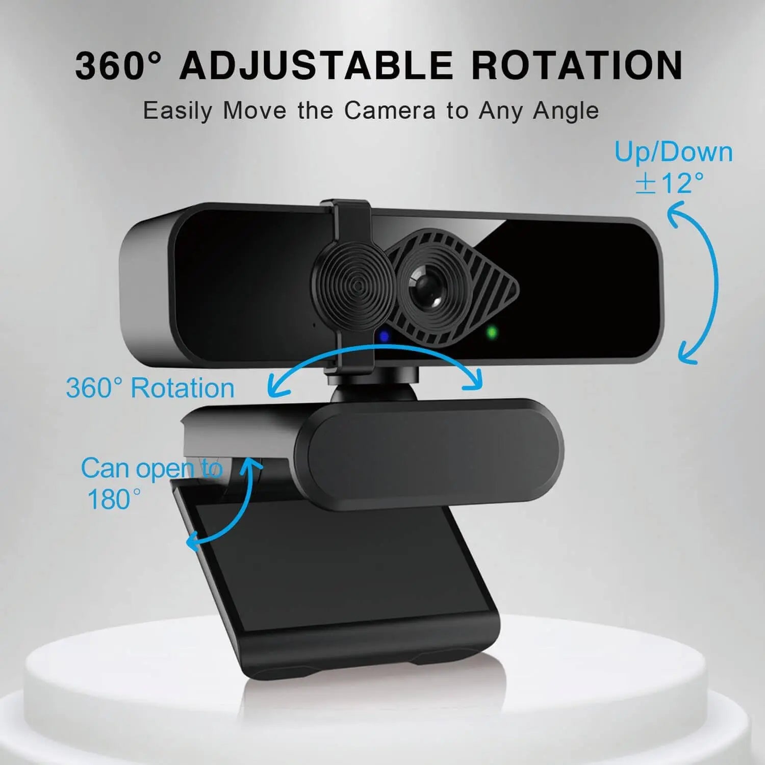 UHD 4K Mini Webcam with Built-In Microphone – USB Plug-and-Play