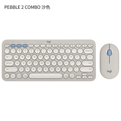 Logitech Pebble 2 Wireless Combo – Quiet Keyboard & Mouse Set for Home, Office, Windows, Android & iOS