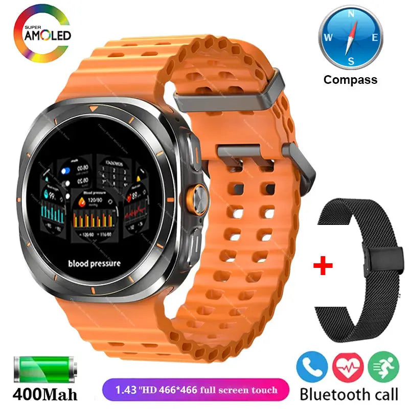 UltraX Pro Watch – 47mm AMOLED Smartwatch with GPS, NFC & Bluetooth Calling