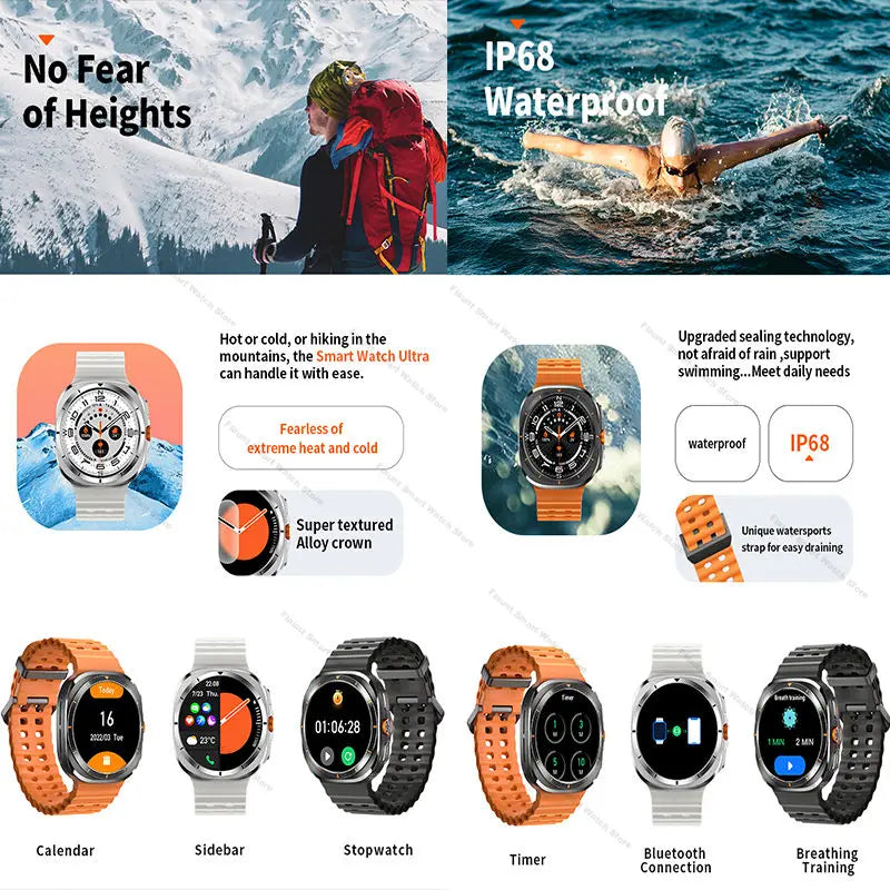 UltraX Pro Watch – 47mm AMOLED Smartwatch with GPS, NFC & Bluetooth Calling