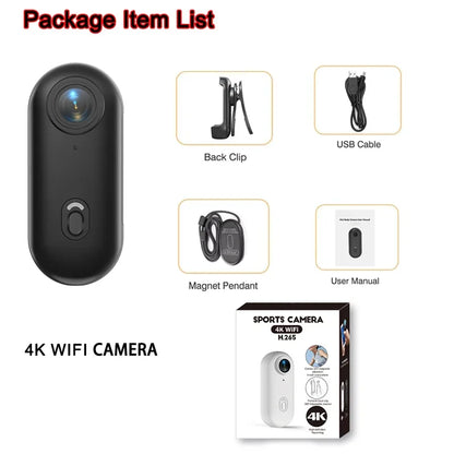 4K FHD Action Camera – Mini Waterproof Sports Cam for Motorcycle, Bike & Outdoor Adventures