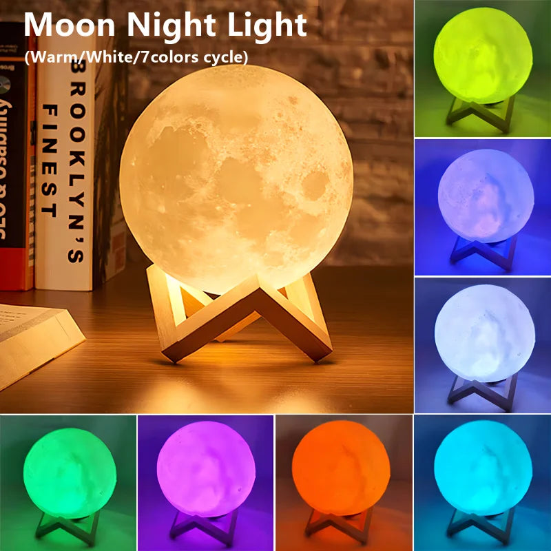 MoonGlow LED Galaxy Book Light – Moon Night Lamp