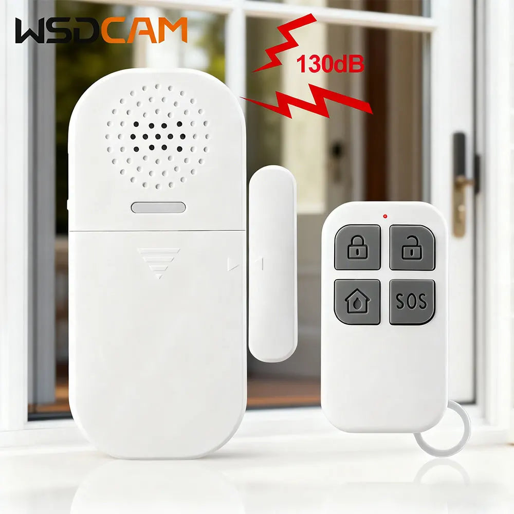 130dB Door & Window Sensor Alarm – Wireless Anti-Theft Magnetic Security Alert for Home, Fridge & Kids Safety