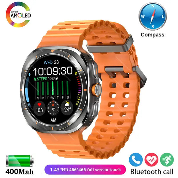 UltraX Pro Watch – 47mm AMOLED Smartwatch with GPS, NFC & Bluetooth Calling