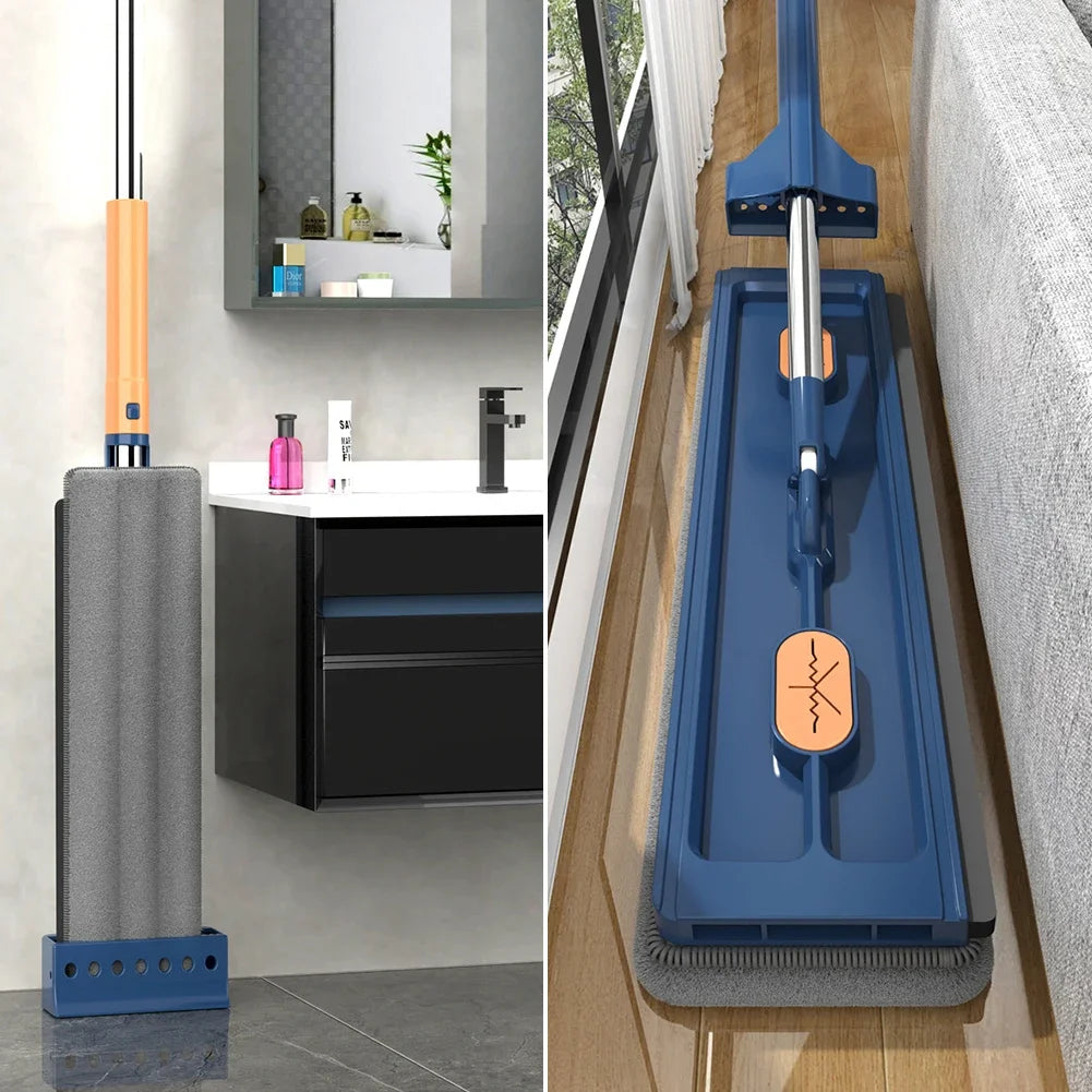 360° GlideMop – Self-Cleaning Flat Microfiber Floor Mop