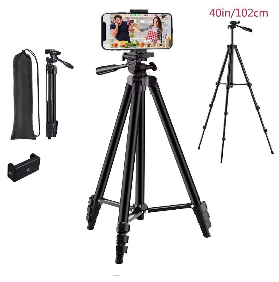 Universal 100cm Lightweight Tripod – Stable, Portable & Perfect for Any Phone or Camera